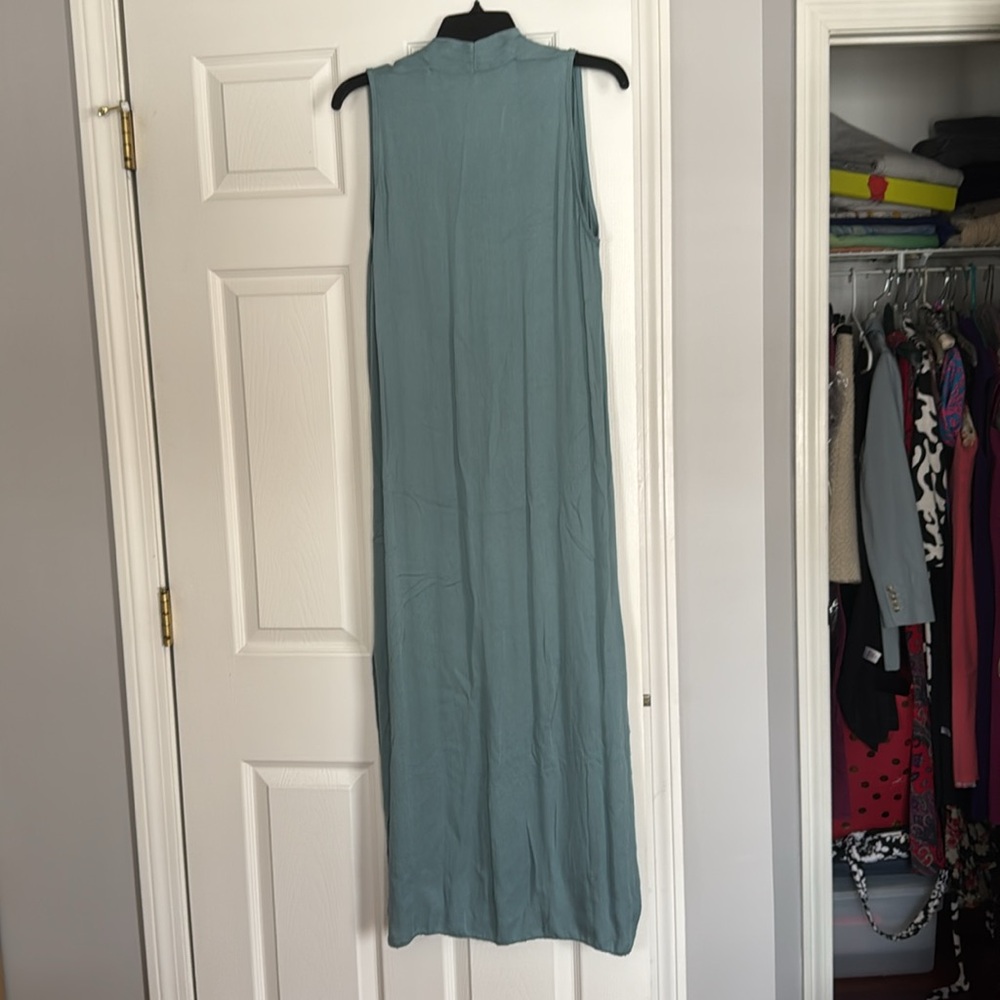 Jade color summer dress - Picture 5 of 9